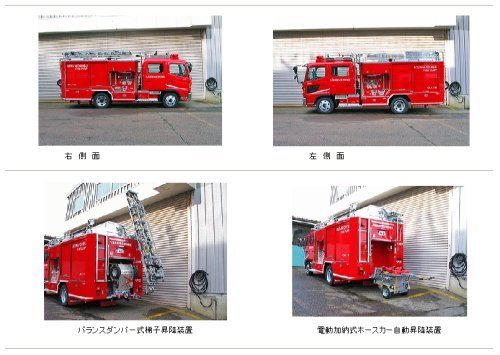 Nagano水Ⅰ－Ａ型消防ポンプ自動車（双方向サイドプル式吸管巻取り装置搭載専用設計車両）
