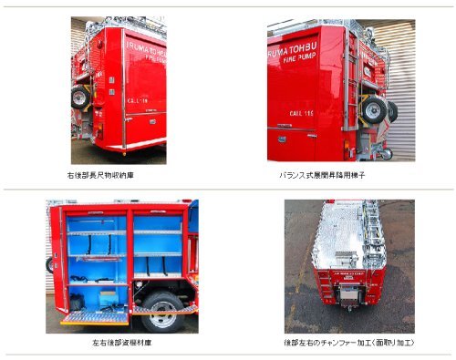 Nagano水Ⅰ－Ａ型消防ポンプ自動車（双方向サイドプル式吸管巻取り装置搭載専用設計車両）
